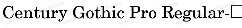 Century Gothic Pro Regular字体转换